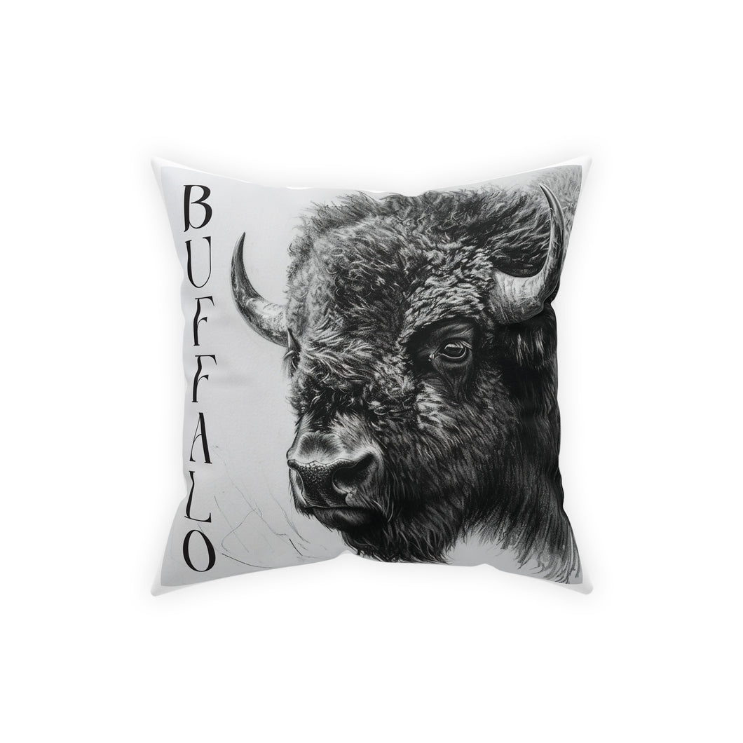 Buffalo Head in Black and White