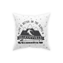 Load image into Gallery viewer, Ski Ellicottville pillow on Linen