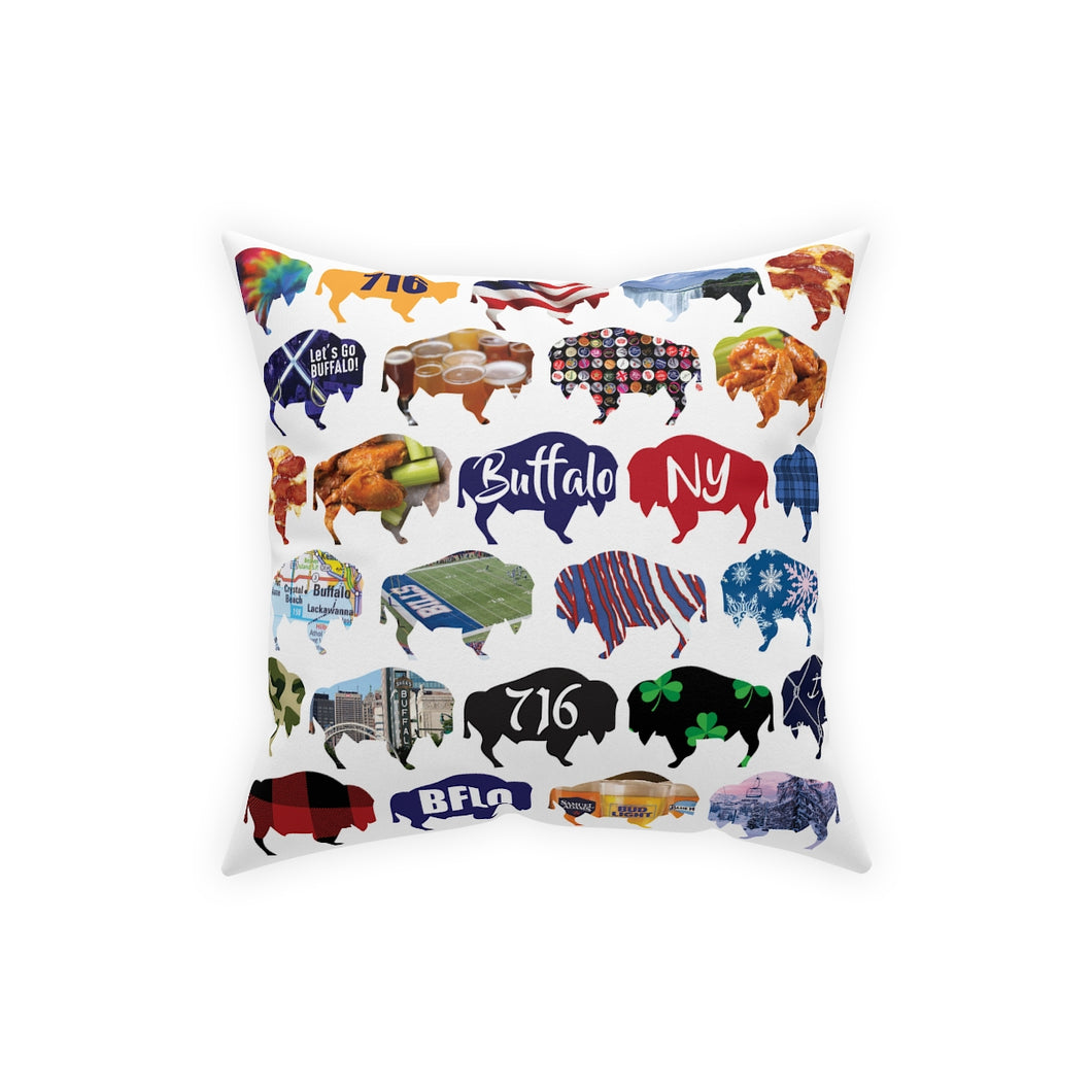 Large patterned Buffalo pillow
