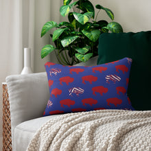 Load image into Gallery viewer, Buffalo Blue &amp; Red Pillow