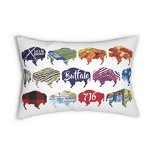 Load image into Gallery viewer, Large Patterned Buffalo Pillow