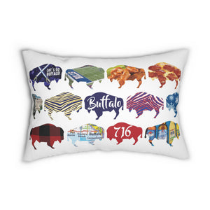 Large Patterned Buffalo Pillow